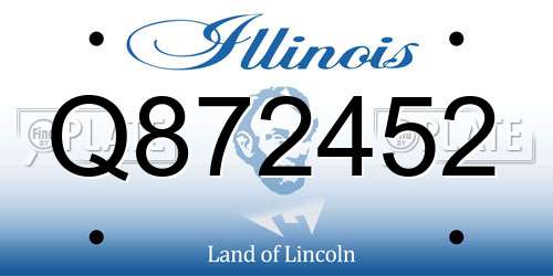 Q872452 Illinois License Plate