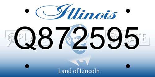 Q872595 Illinois License Plate