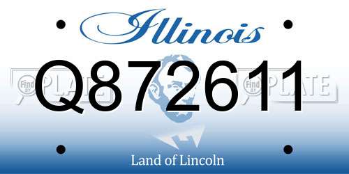 Q872611 Illinois License Plate