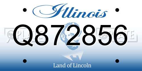 Q872856 Illinois License Plate
