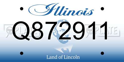 Q872911 Illinois License Plate