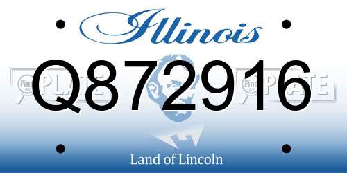 Q872916 Illinois License Plate