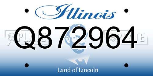 Q872964 Illinois License Plate