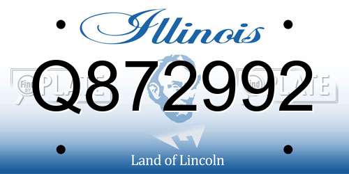 Q872992 Illinois License Plate