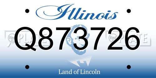 Q873726 Illinois License Plate