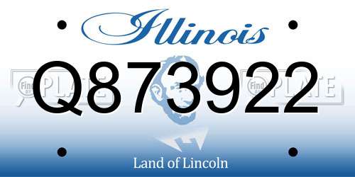 Q873922 Illinois License Plate