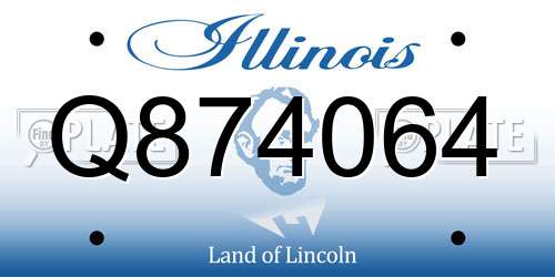 Q874064 Illinois License Plate