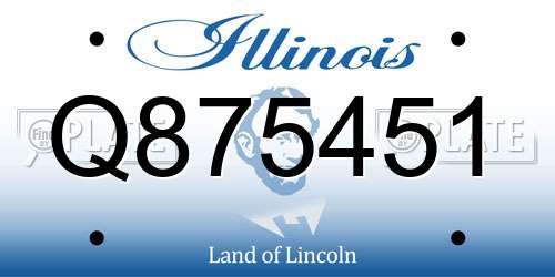 Q875451 Illinois License Plate