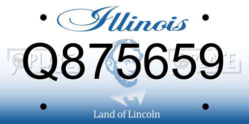 Q875659 Illinois License Plate
