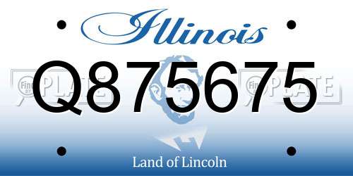 Q875675 Illinois License Plate