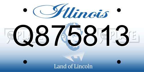 Q875813 Illinois License Plate
