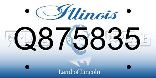 Q875835 Illinois License Plate