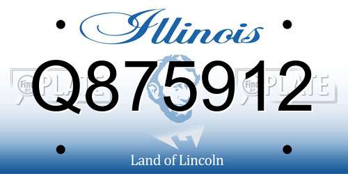 Q875912 Illinois License Plate