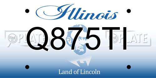 Q875TI Illinois License Plate