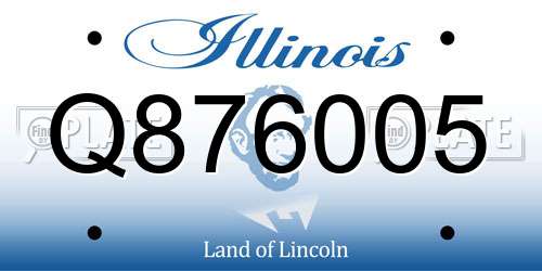 Q876005 Illinois License Plate
