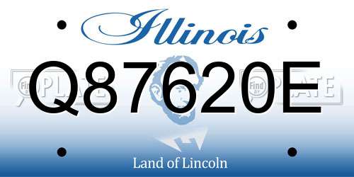 Q87620E Illinois License Plate