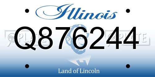 Q876244 Illinois License Plate