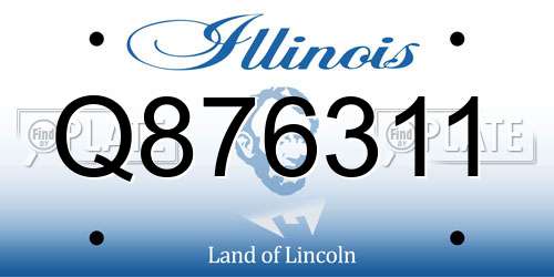 Q876311 Illinois License Plate