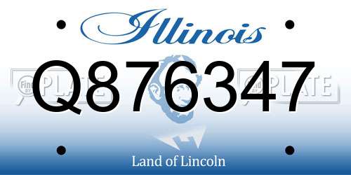 Q876347 Illinois License Plate