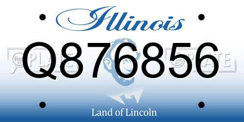 Q876856 Illinois License Plate
