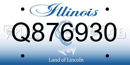 Q876930 Illinois License Plate