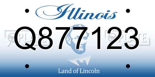Q877123 Illinois License Plate