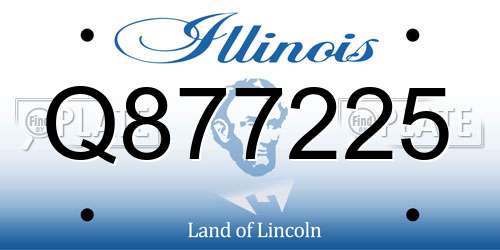 Q877225 Illinois License Plate