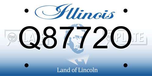 Q8772O Illinois License Plate