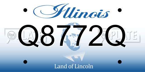 Q8772Q Illinois License Plate