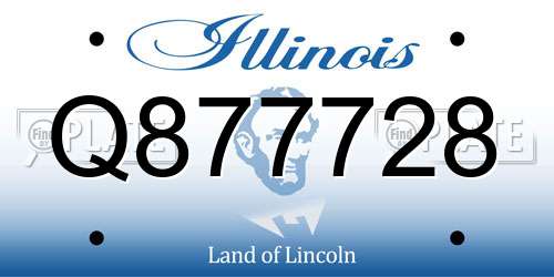 Q877728 Illinois License Plate