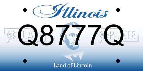 Q8777Q Illinois License Plate