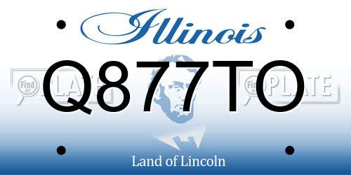 Q877TO Illinois License Plate