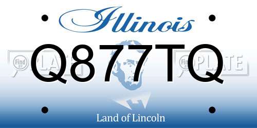Q877TQ Illinois License Plate