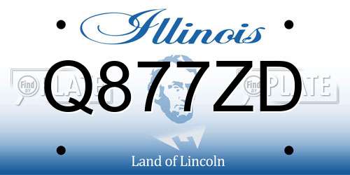 Q877ZD Illinois License Plate