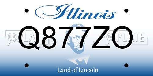 Q877ZO Illinois License Plate