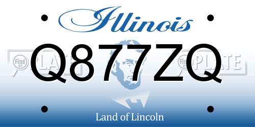 Q877ZQ Illinois License Plate