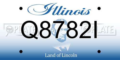 Q8782I Illinois License Plate