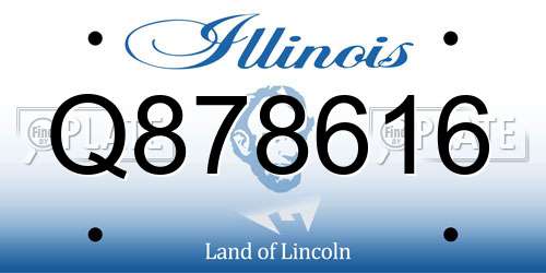 Q878616 Illinois License Plate
