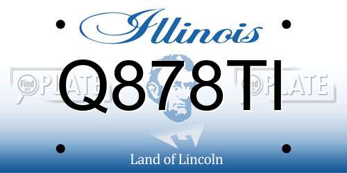 Q878TI Illinois License Plate