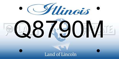 Q8790M Illinois License Plate