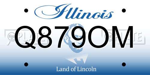 Q879OM Illinois License Plate