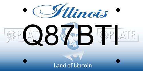 Q87BTI Illinois License Plate