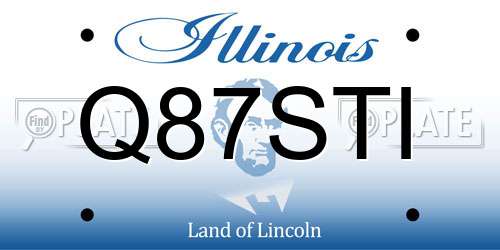Q87STI Illinois License Plate