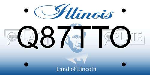 Q87TTO Illinois License Plate