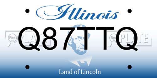 Q87TTQ Illinois License Plate