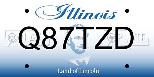 Q87TZD Illinois License Plate