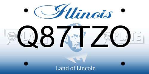 Q87TZO Illinois License Plate