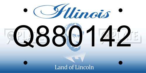 Q880142 Illinois License Plate