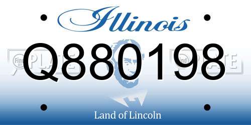 Q880198 Illinois License Plate