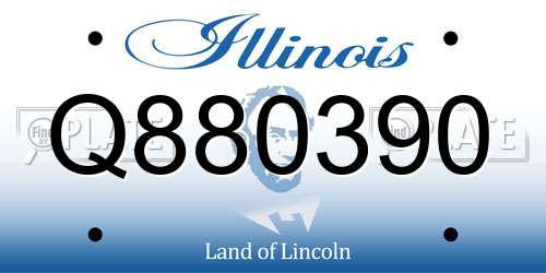 Q880390 Illinois License Plate